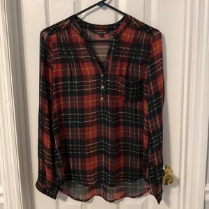 Plaid Sheer Tunic